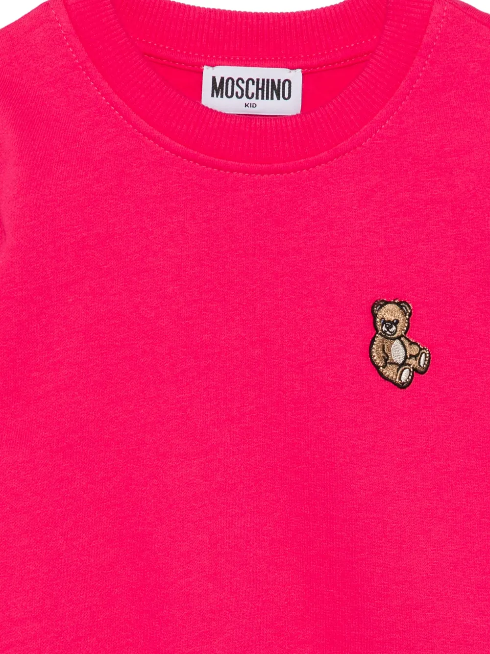 Moschino Kids teddy-embroidered sweatshirt Roze