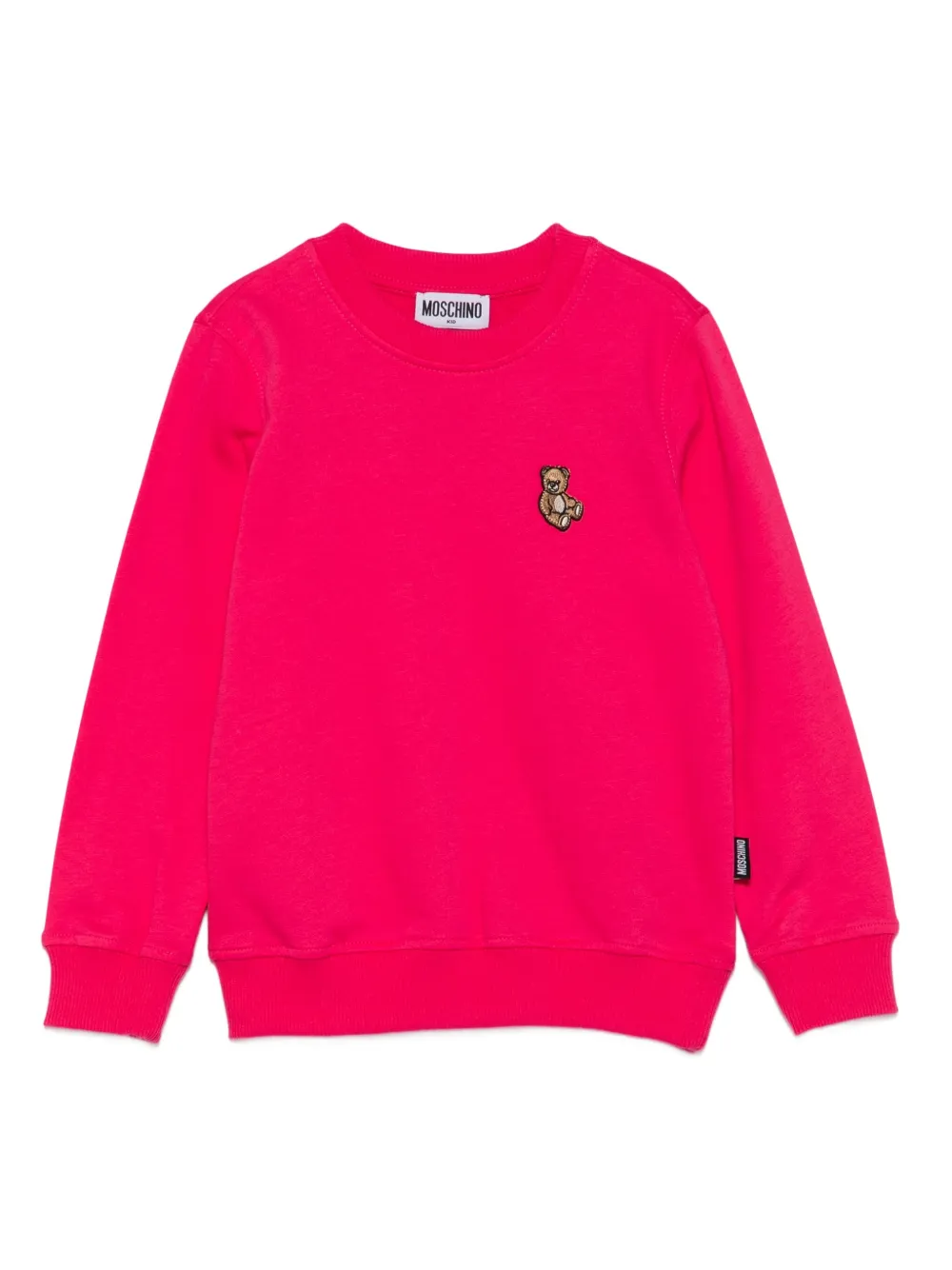 Moschino Kids Sweater met geborduurde teddybeer Roze