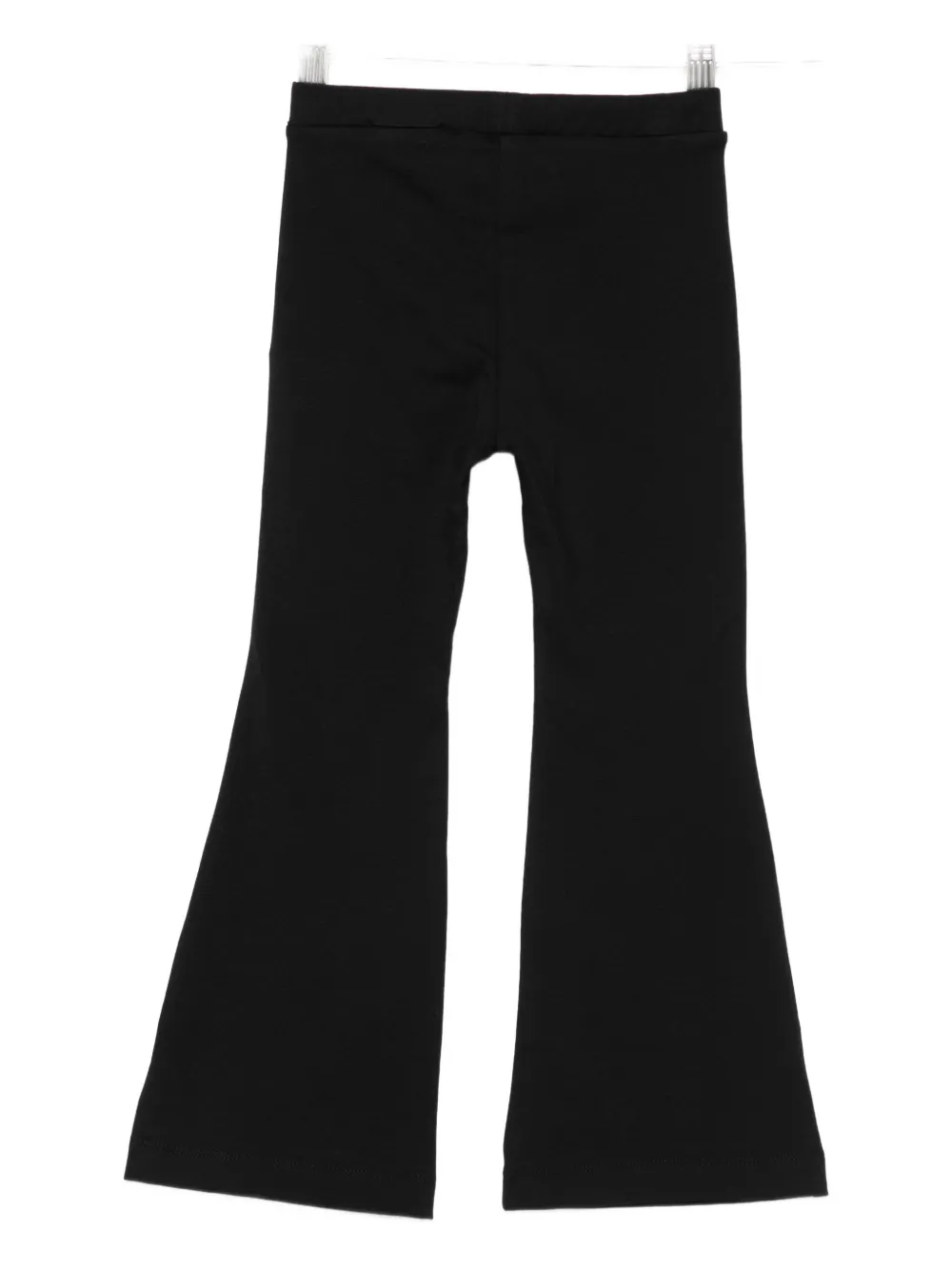 Moschino Kids Flared broek verfraaid met logo Zwart
