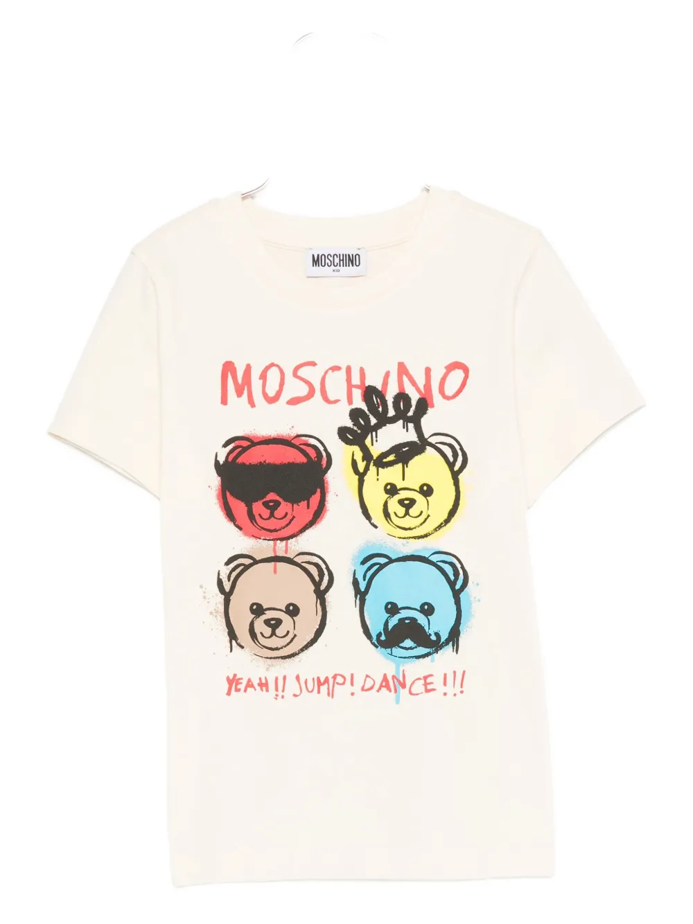 Moschino Kids T-shirt met teddybeerprint Beige
