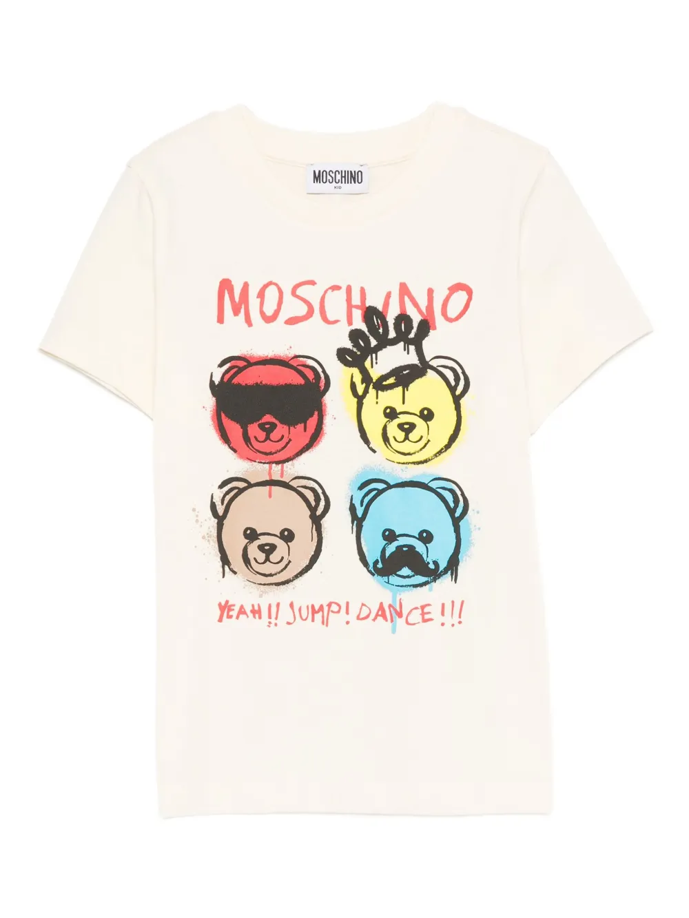 Moschino Kids T-shirt met teddybeerprint Beige