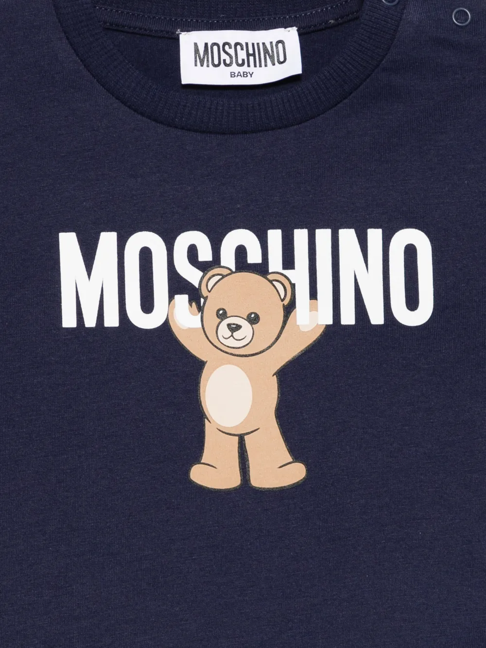Moschino Kids Top met teddybeerprint Blauw