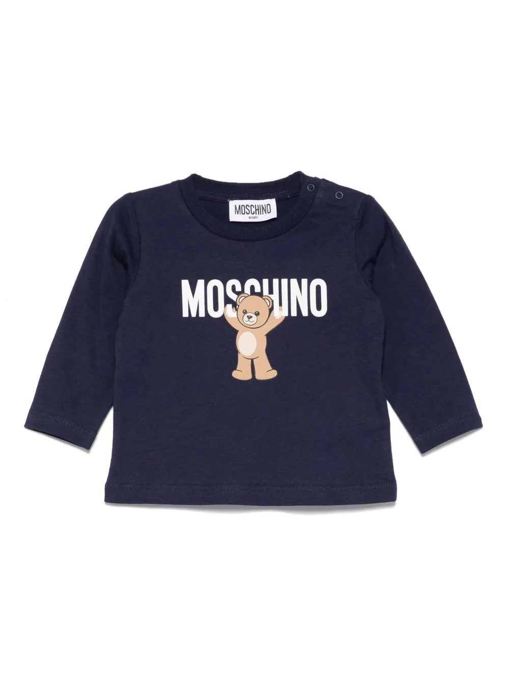 Moschino Kids Top met teddybeerprint Blauw