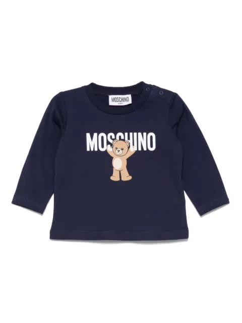 Moschino Kids teddy-print long-sleeve top