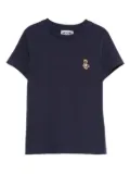 Moschino Kids teddy-embroidered t-shirt - Blue