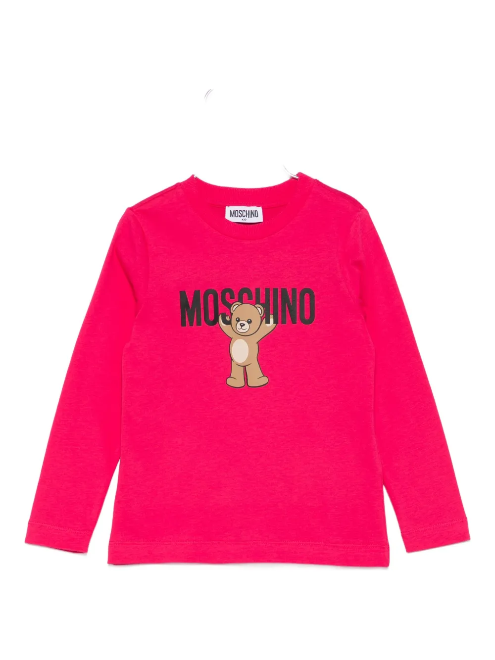 Moschino Kids teddy-print long-sleeve top Roze