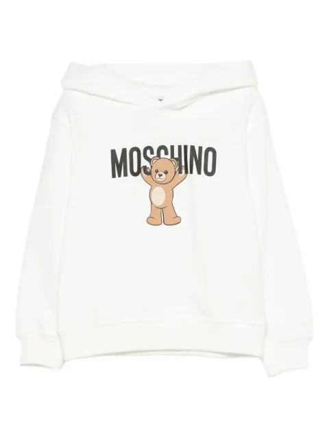 Moschino Kids teddy-print hooded top