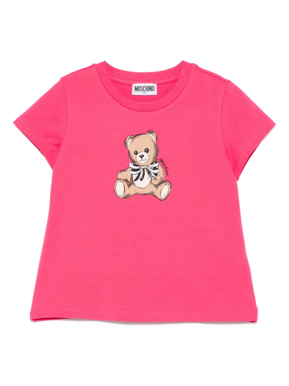 Moschino Kids T-shirt met teddybeerprint Roze