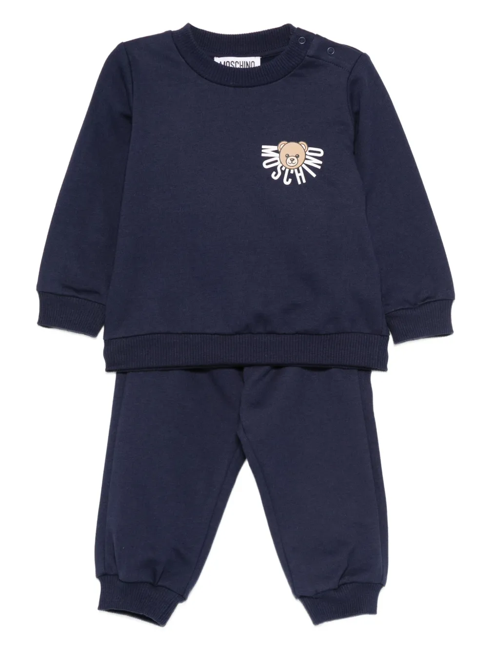 Moschino Kids Trainingspak met logo Blauw