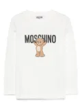 Moschino Kids teddy-print long-sleeve top - White