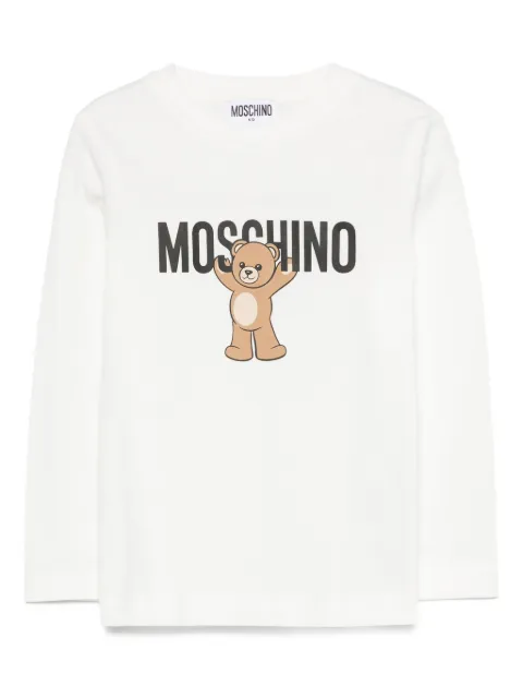 Moschino Kids توب بأكمام طويلة وطبعة تيدي