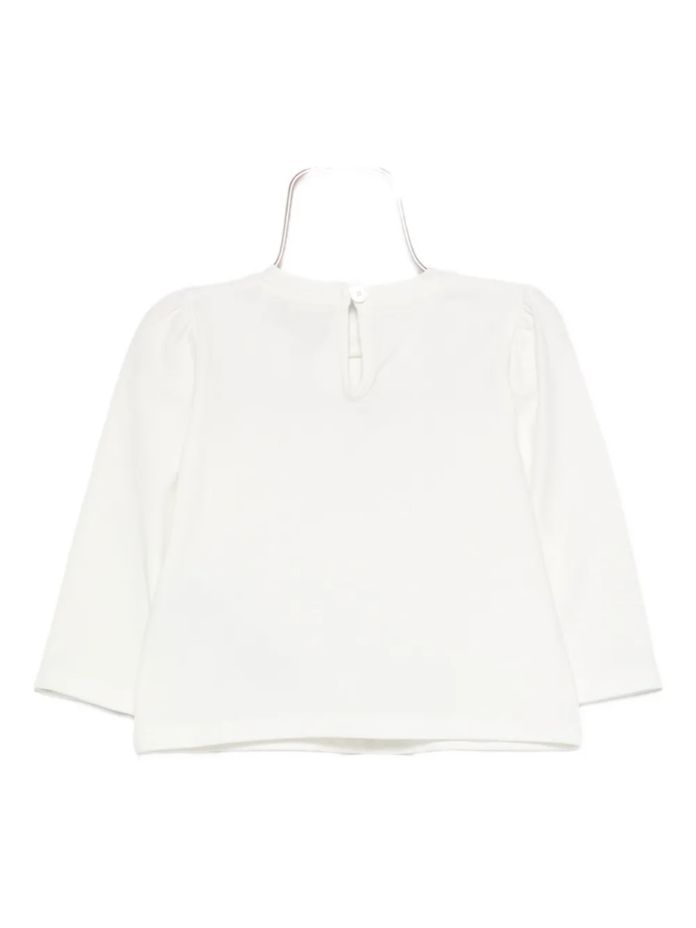 Moschino Kids Teddy Bear-print long-sleeve top Wit