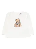 Moschino Kids Teddy Bear-print long-sleeve top - White