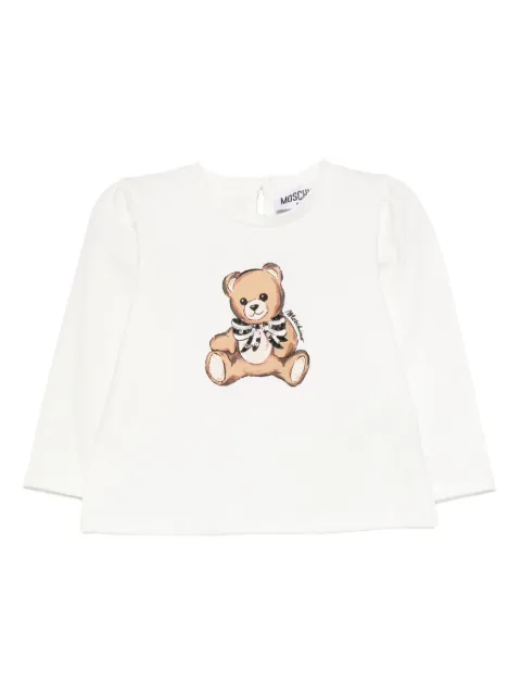 Moschino Kids Teddy Bear-print long-sleeve top