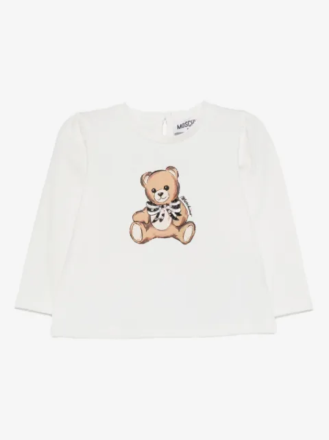 Moschino Kids Teddy Bear-print long-sleeve top