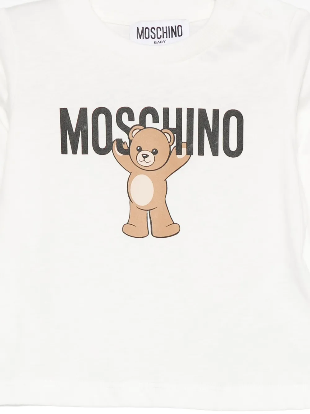Moschino Kids Teddy Bear-print long-sleeve top Wit