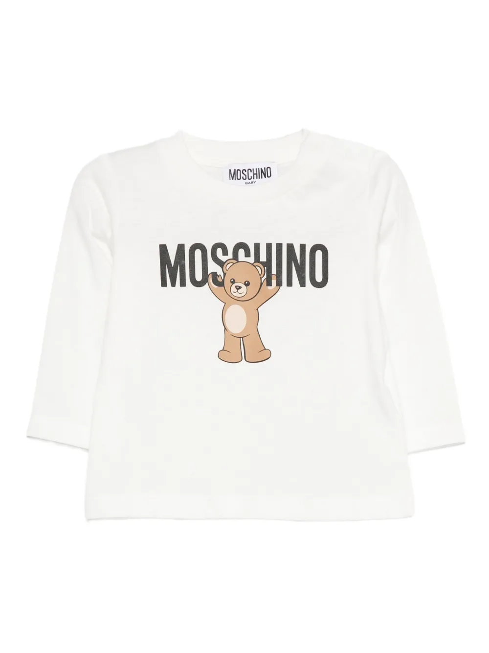 Moschino Kids Top met Teddy Bear-print en lange mouwen Wit