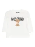 Moschino Kids Teddy Bear-print long-sleeve top - White