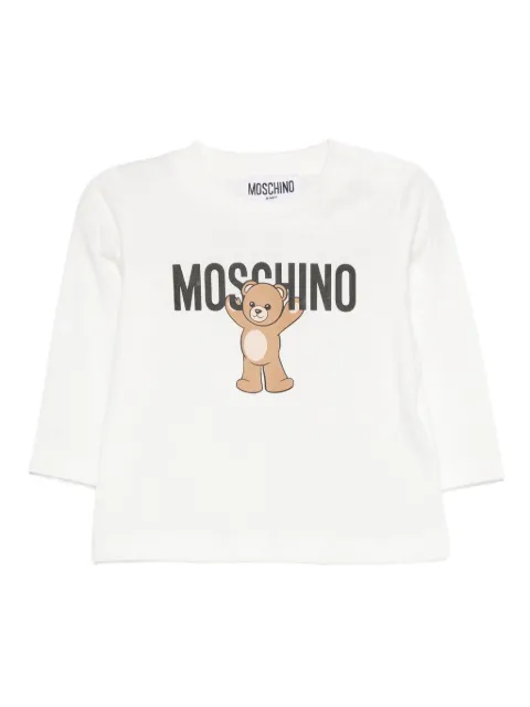 Moschino Kids Langarmshirt mit Teddy-Print