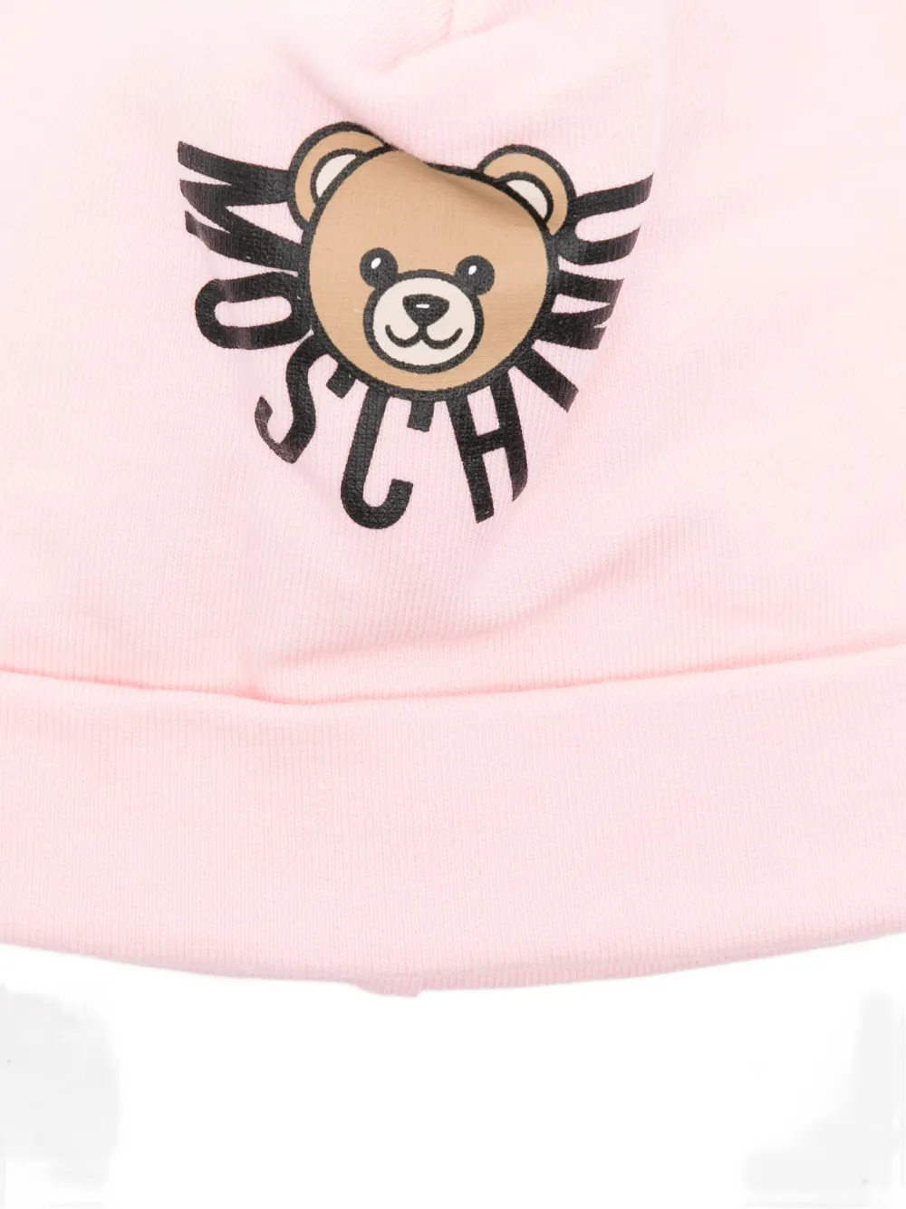 Moschino Kids Teddy Bear-logo beanie Roze