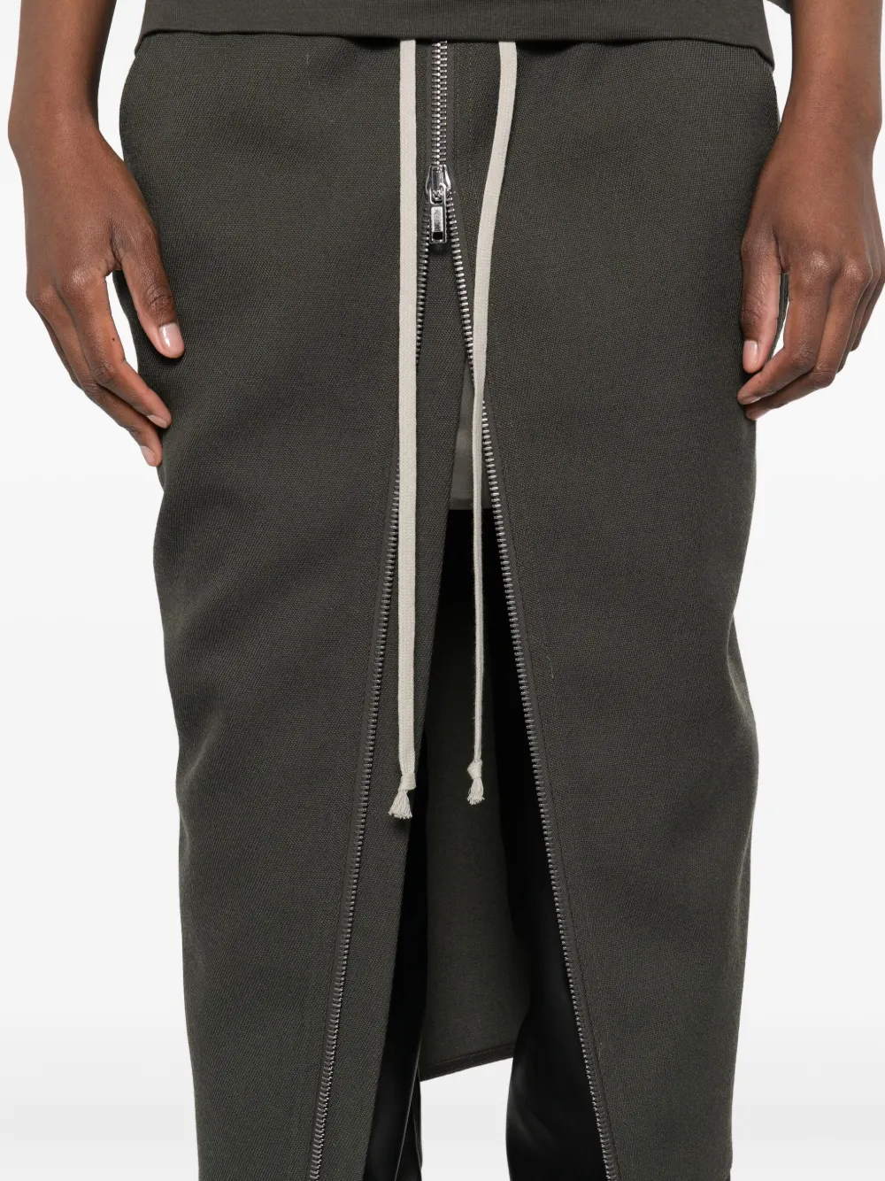 Rick Owens Drawstring Zip-front Midi Skirt