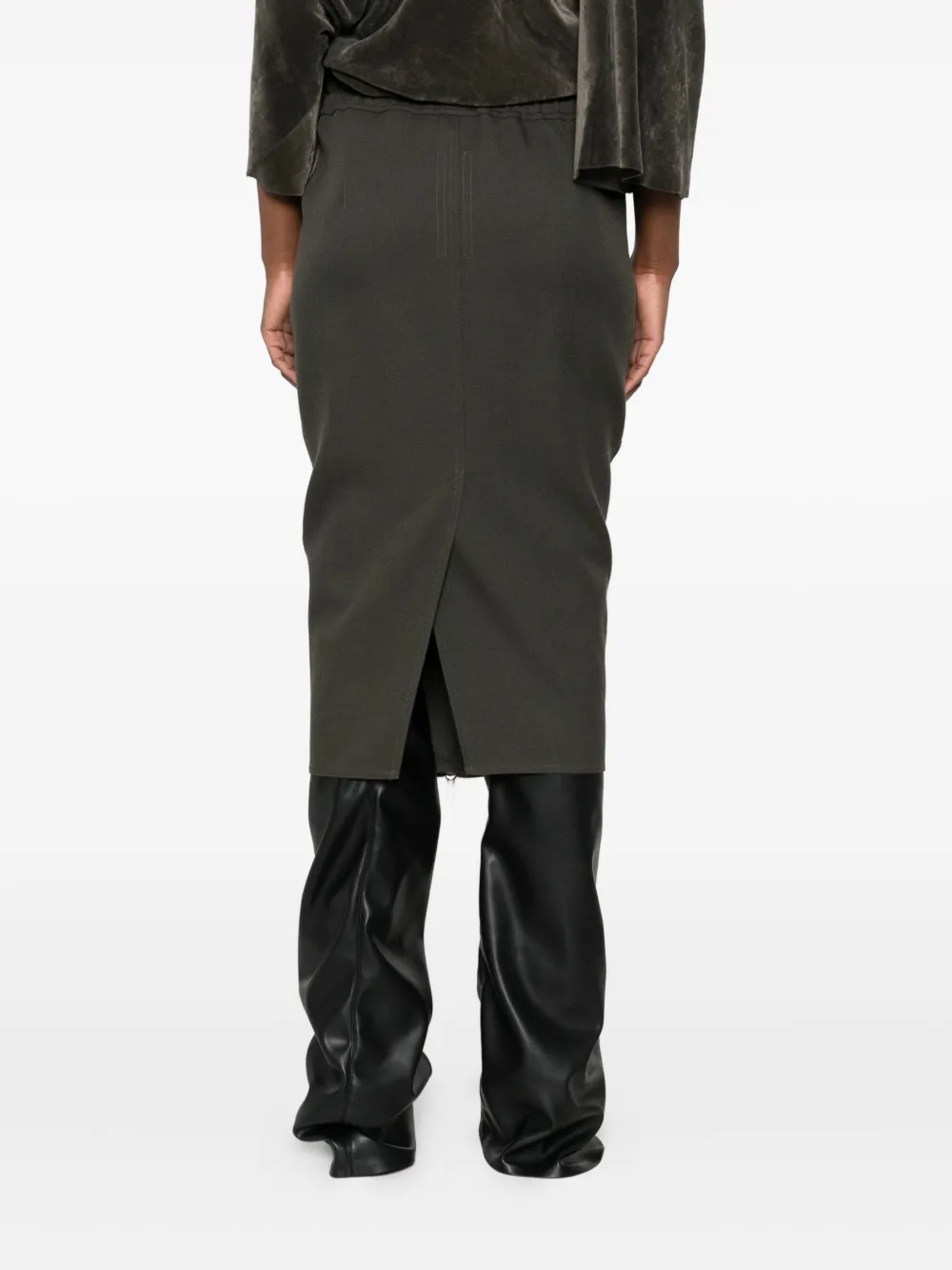 Rick Owens Drawstring Zip-front Midi Skirt