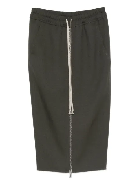 Rick Owens drawstring zip-front midi skirt