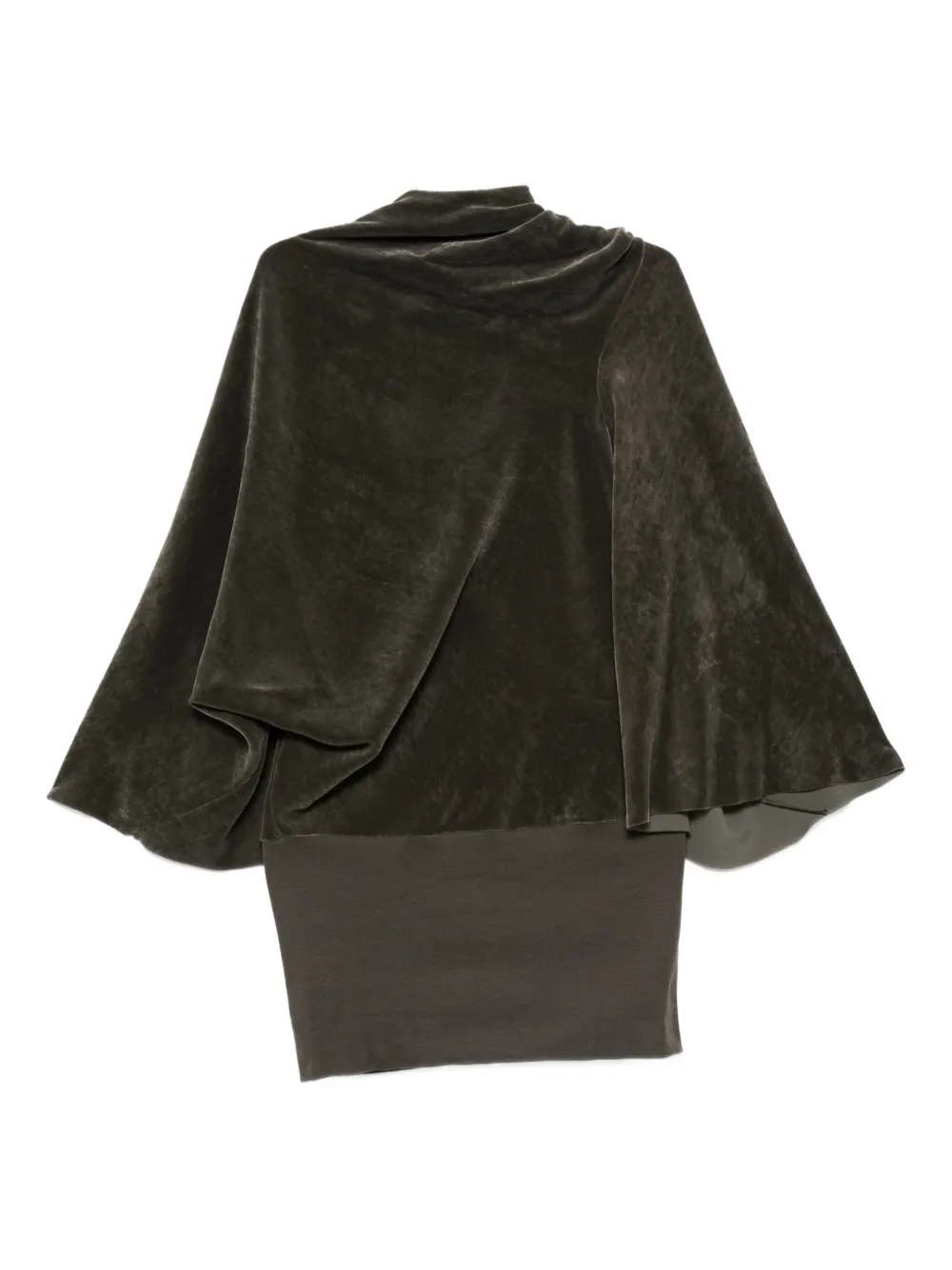 Rick Owens Concordians Cylinder draped bell-sleeve top | Green | Image 1