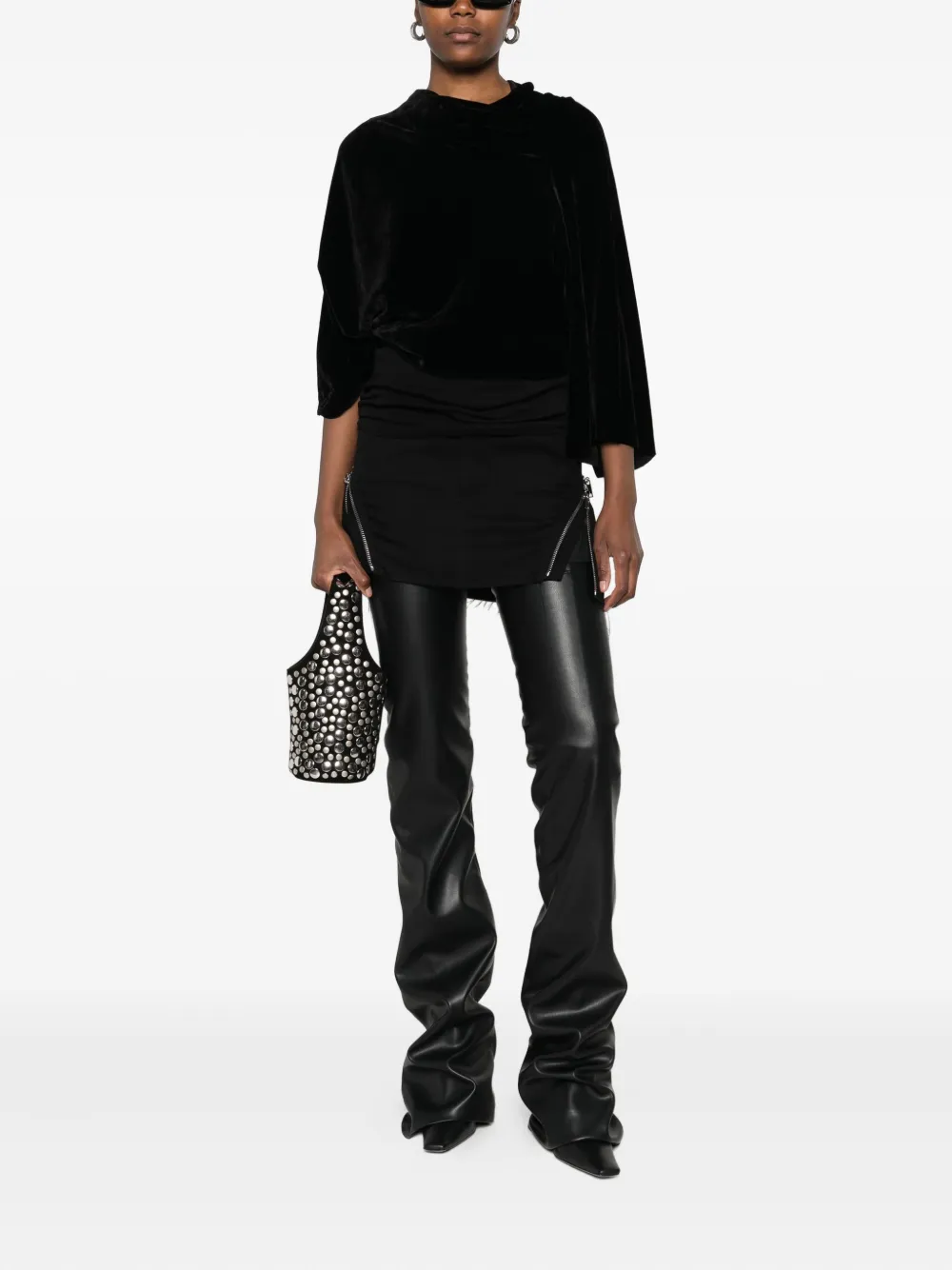 Rick Owens zip-detail frayed mini skirt | Straight Skirts | Image 2