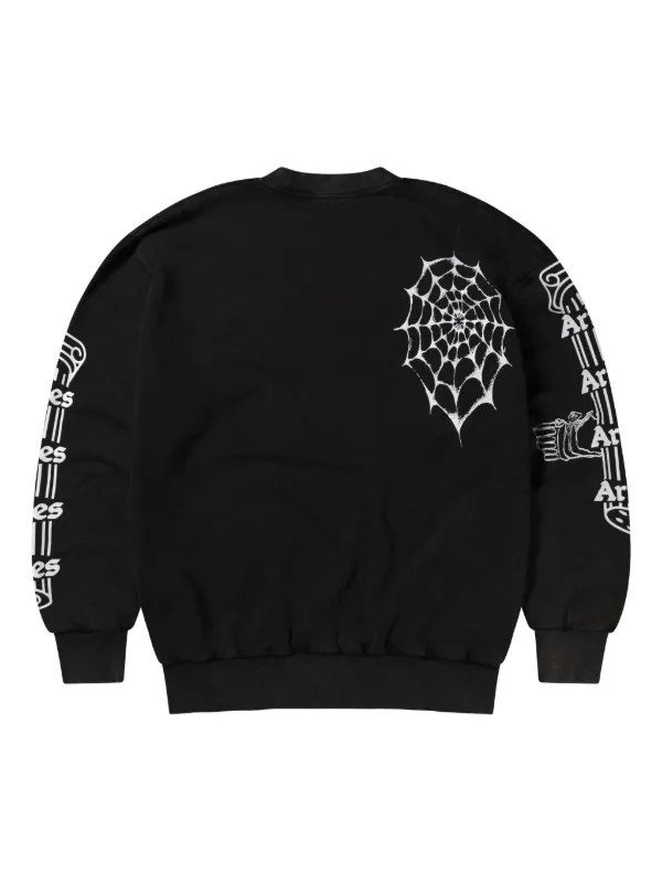 Aries スパイダーウェブ スウェットシャツ | ブラック | FARFETCH JP Aries ロゴプリント スウェット 黒