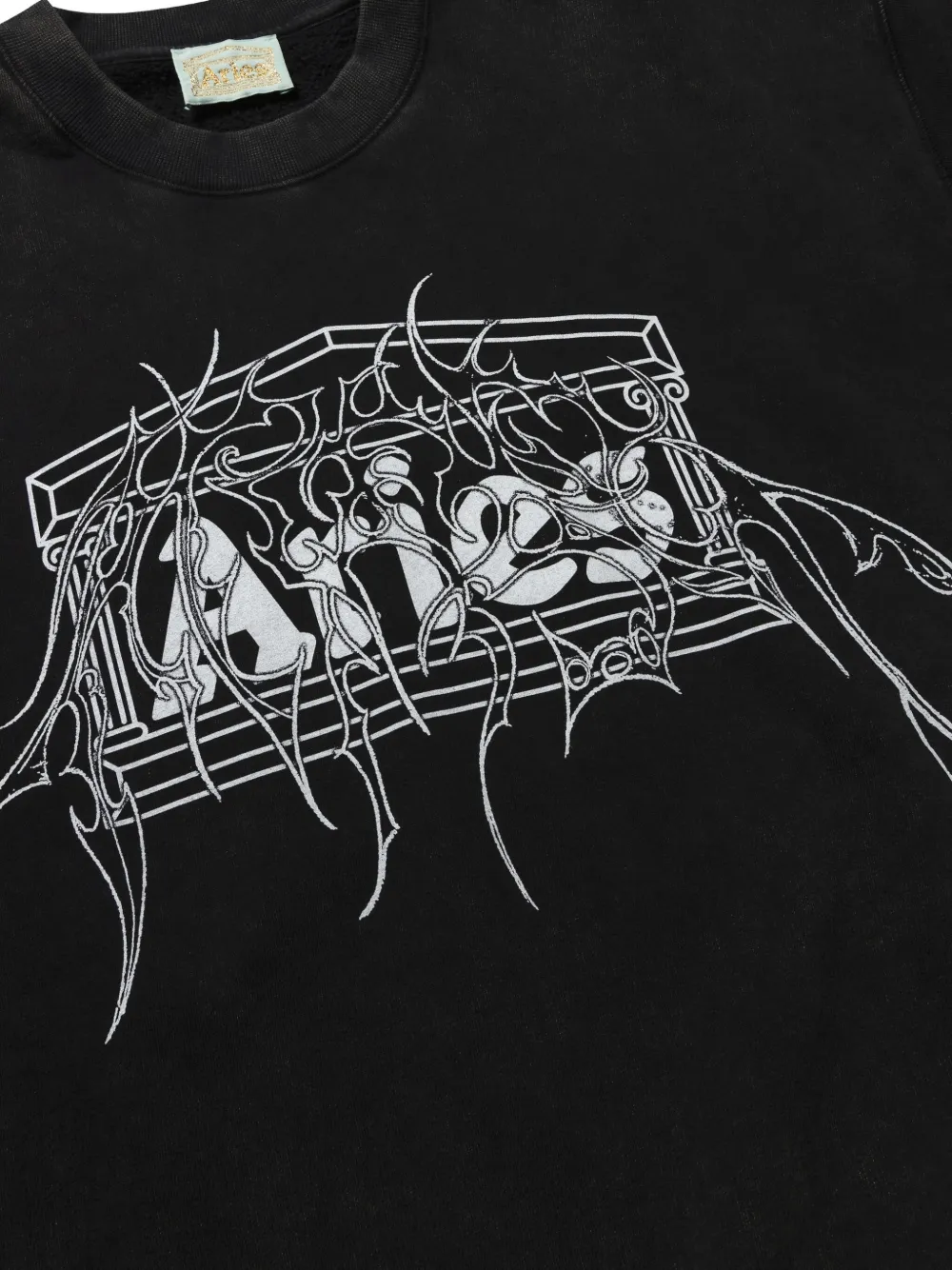 Aries Spider-web Sweatshirt In Black