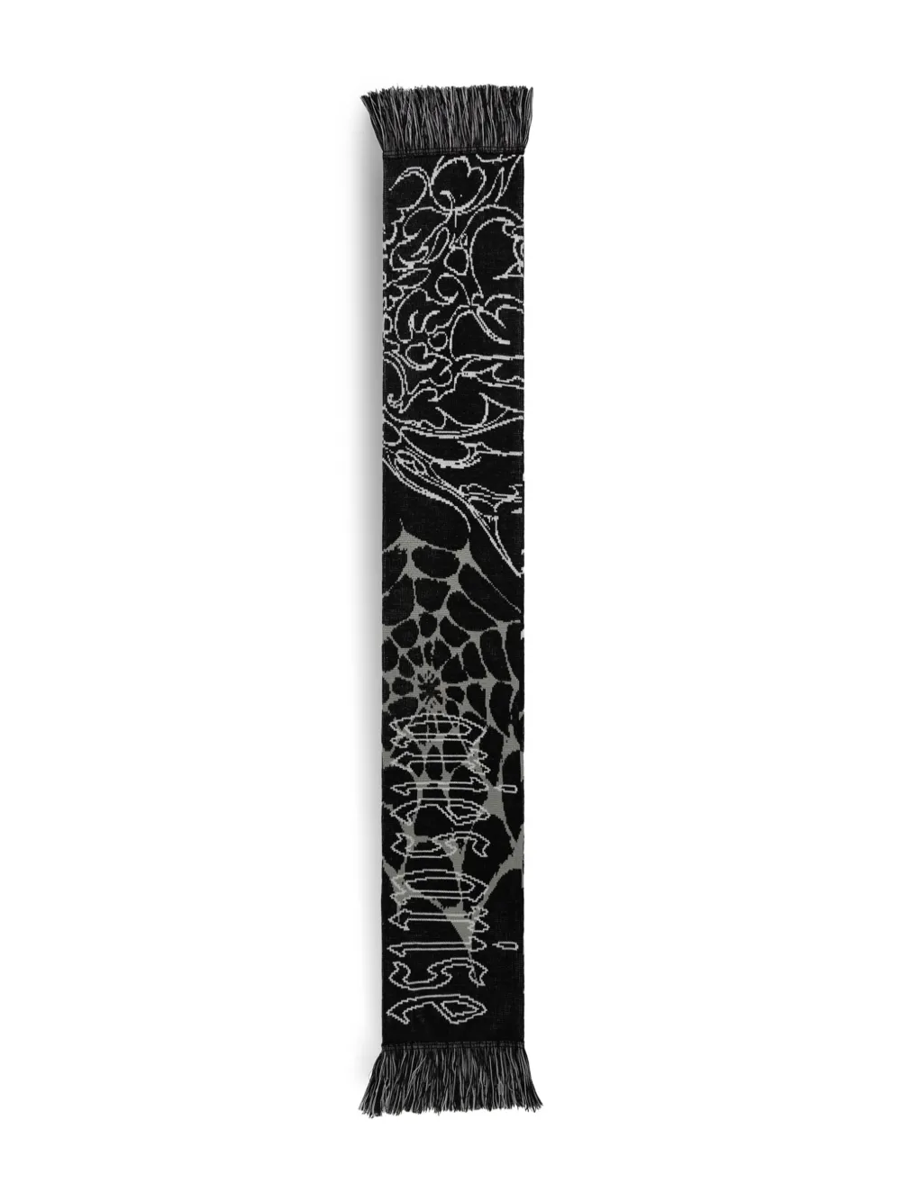 Aries web-pattern fringed scarf | Men | Image 2