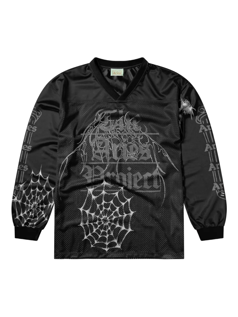 Aries spider-web graphic T-shirt | Black | Image 1