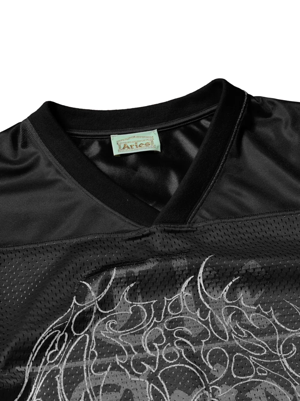 Aries T-shirt met grafische spinnenwebprint Zwart