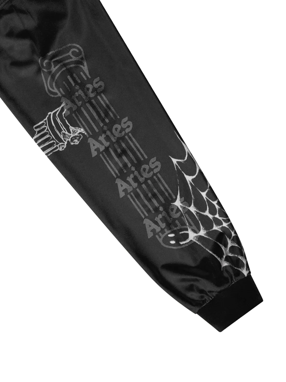 Aries T-shirt met grafische spinnenwebprint Zwart