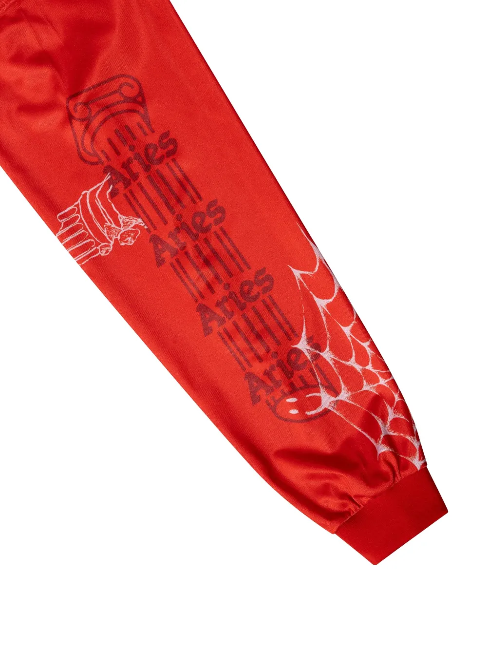 Aries Flame-print Mesh T-shirt In Red