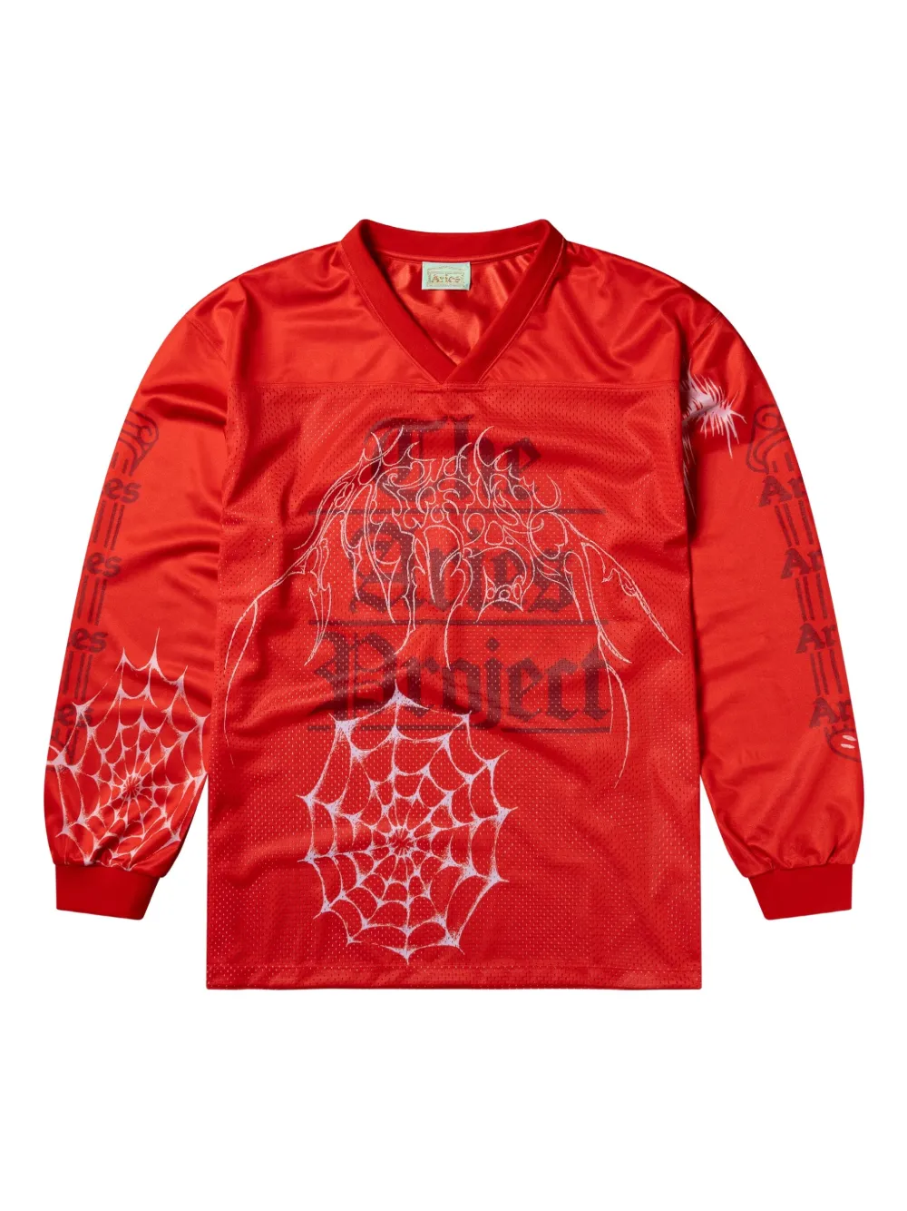 Aries Flame-print Mesh T-shirt In Red