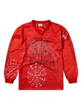 Aries flame-print mesh T-shirt - Red