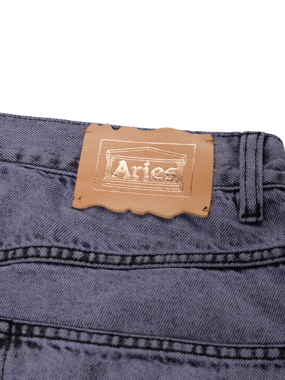 Aries Jeans met acid-wassing Paars
