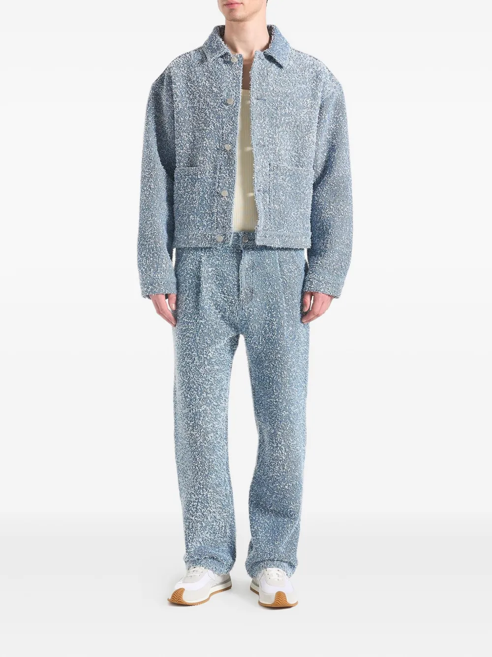 Manière De Voir Arnault pleated bouclé jeans | Regular & Straight-Leg Jeans | Image 2