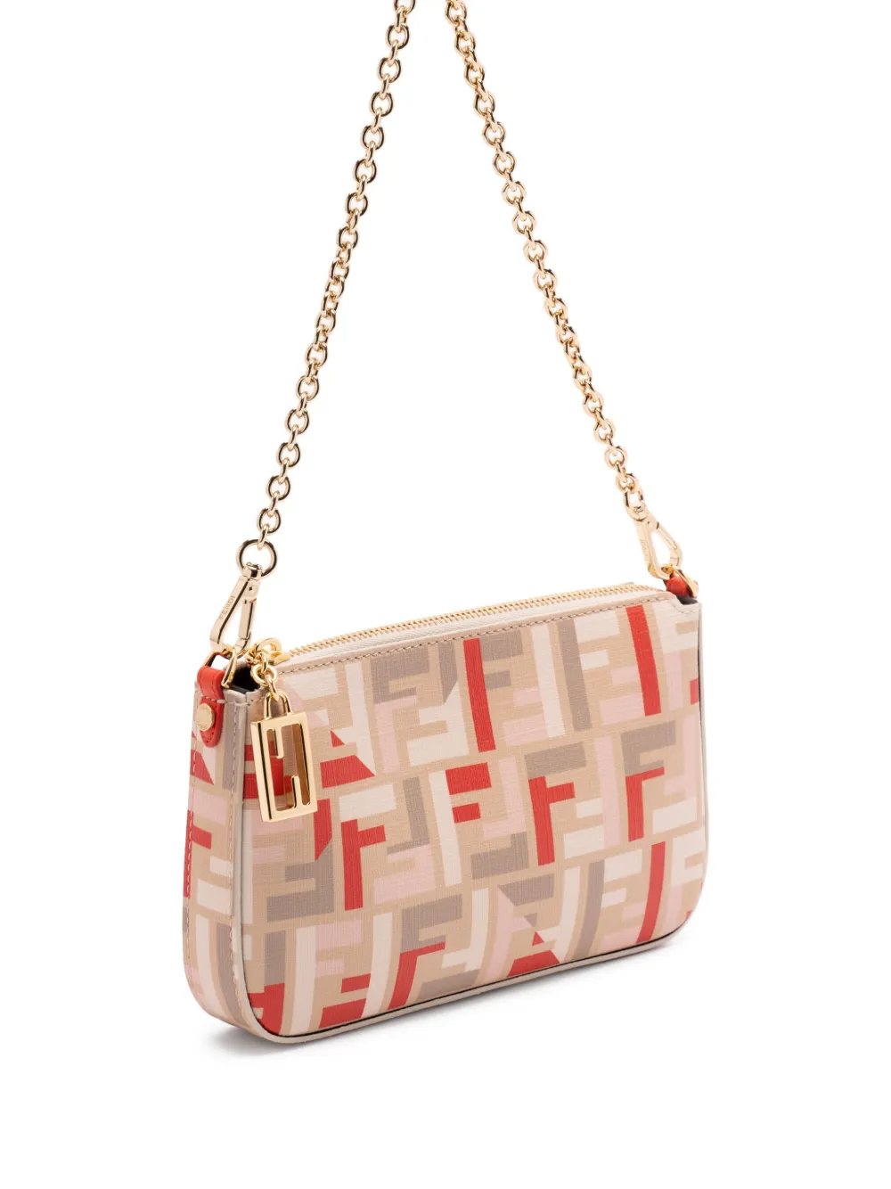 FENDI FF-motif shoulder bag Beige