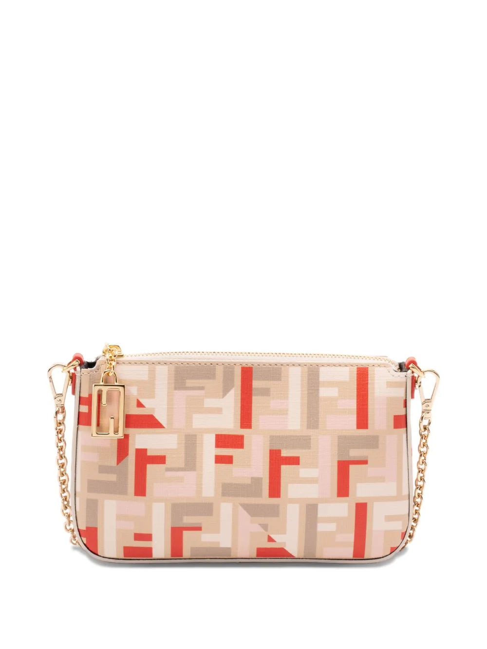 FENDI FF-motif shoulder bag Beige
