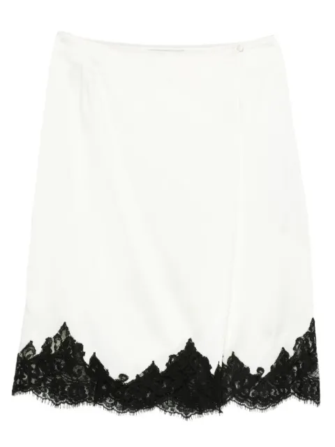 Stella McCartney lace-trim satin midi skirt