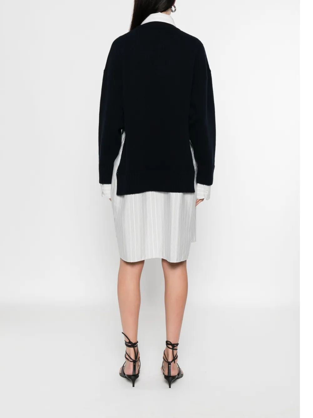 Stella Mccartney Crew-neck Sweater Shirt Midi Dress In Multi
