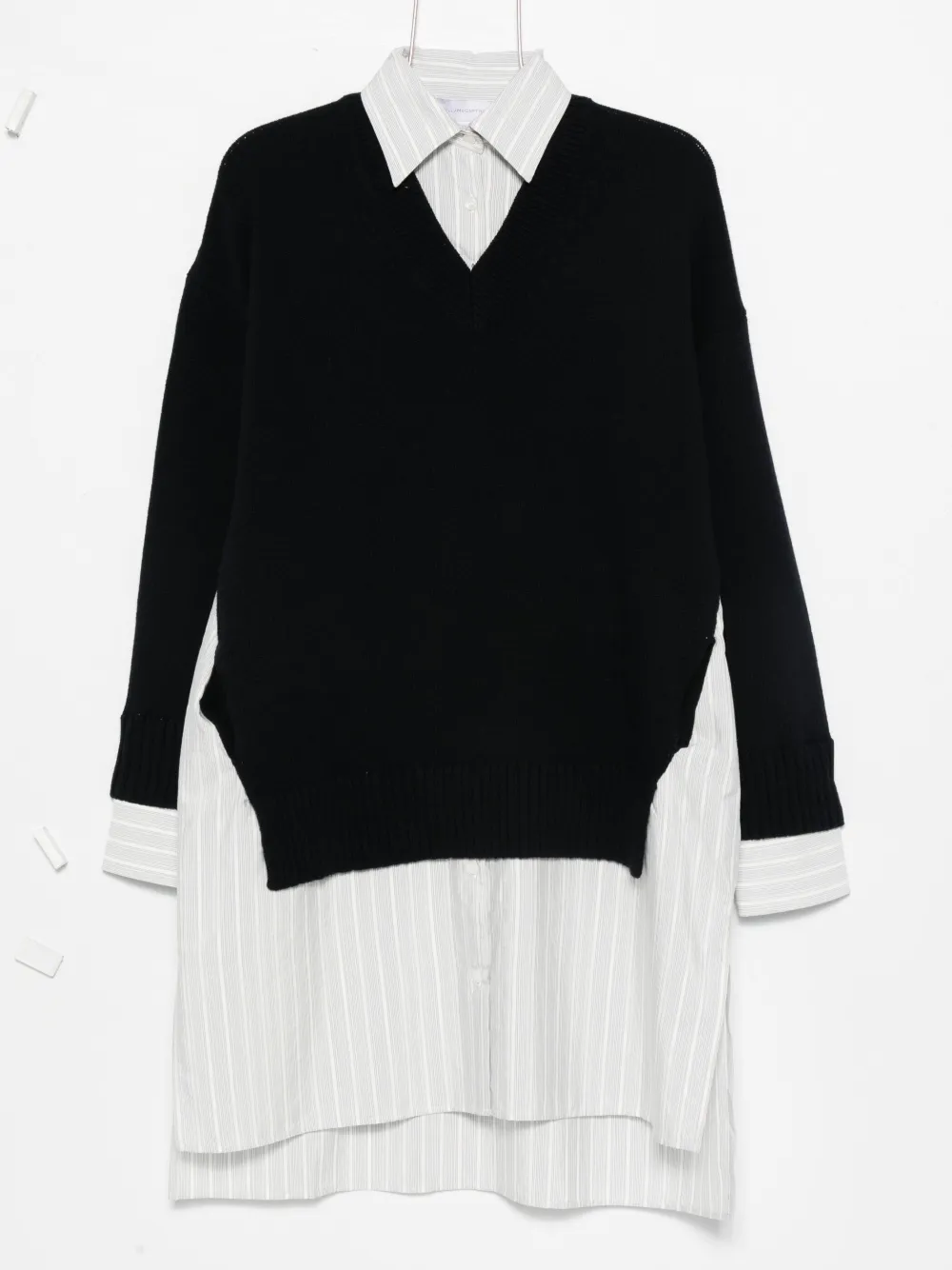 Stella Mccartney Crew-neck Sweater Shirt Midi Dress In Multi