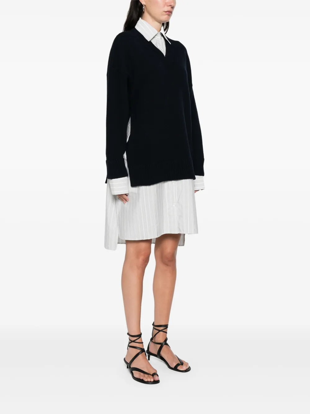 Stella McCartney Midi-jurk met ronde hals Blauw