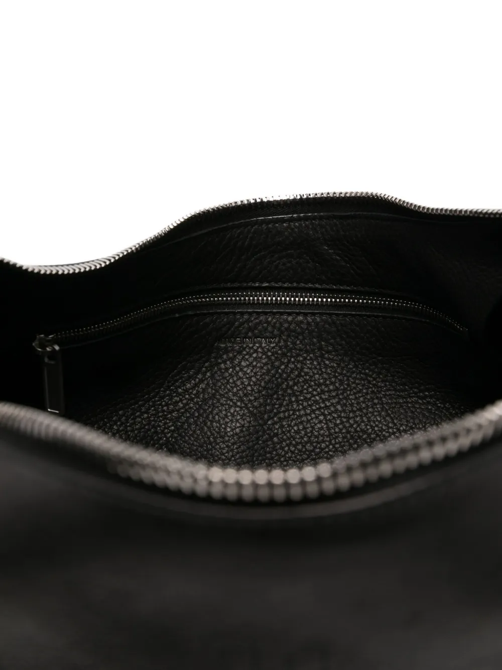 Rick Owens Gemini leren schoudertas met ritssluiting Zwart