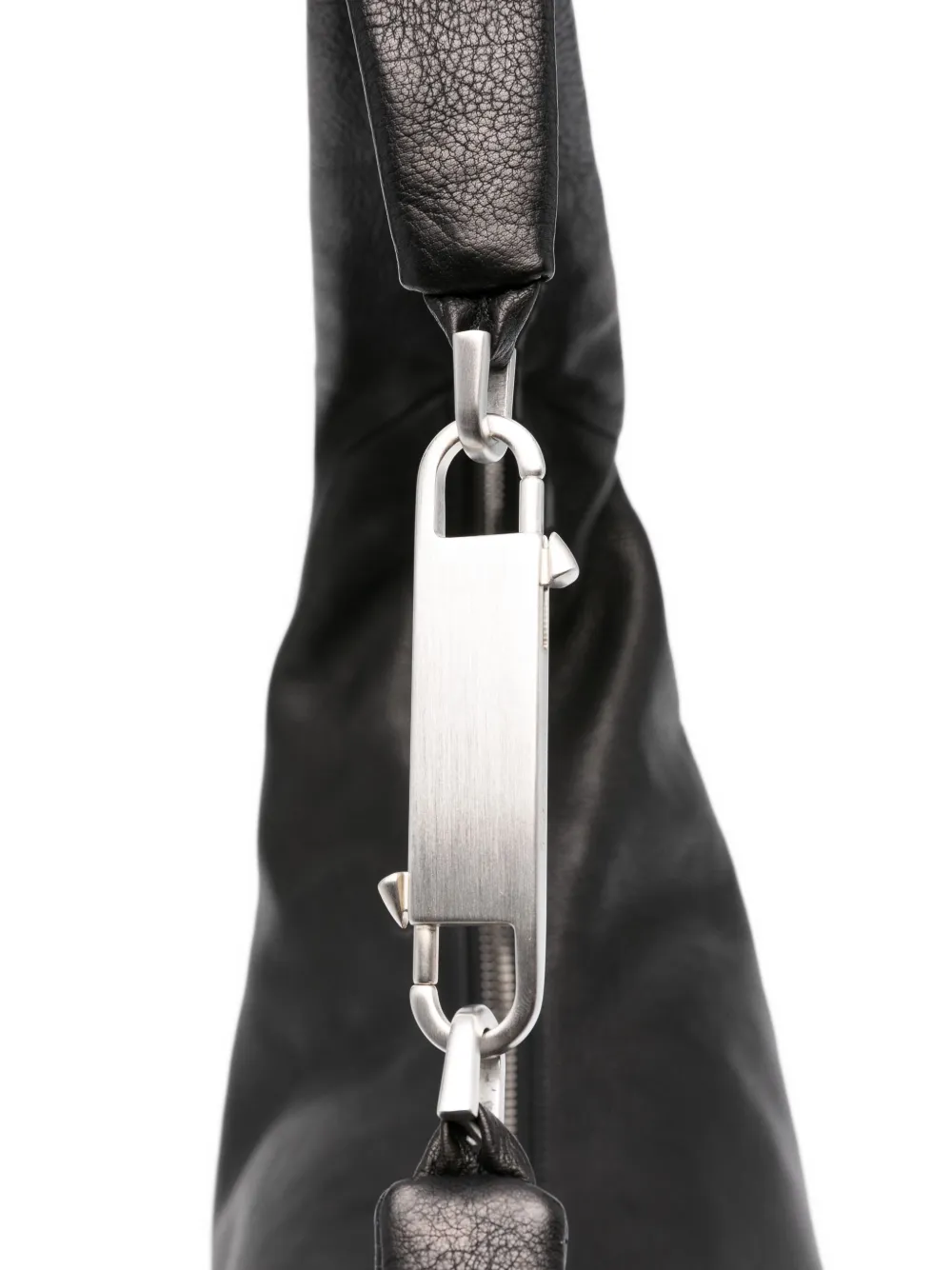 Rick Owens Gemini leren schoudertas met ritssluiting Zwart
