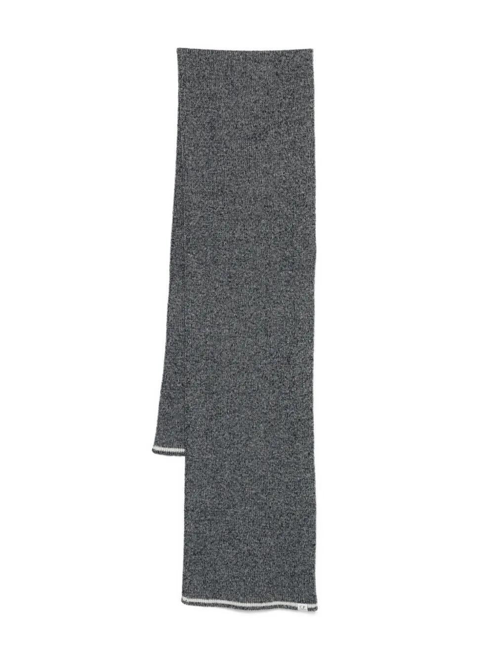 C.p. Company Ribbed-knit Scarf In Gray