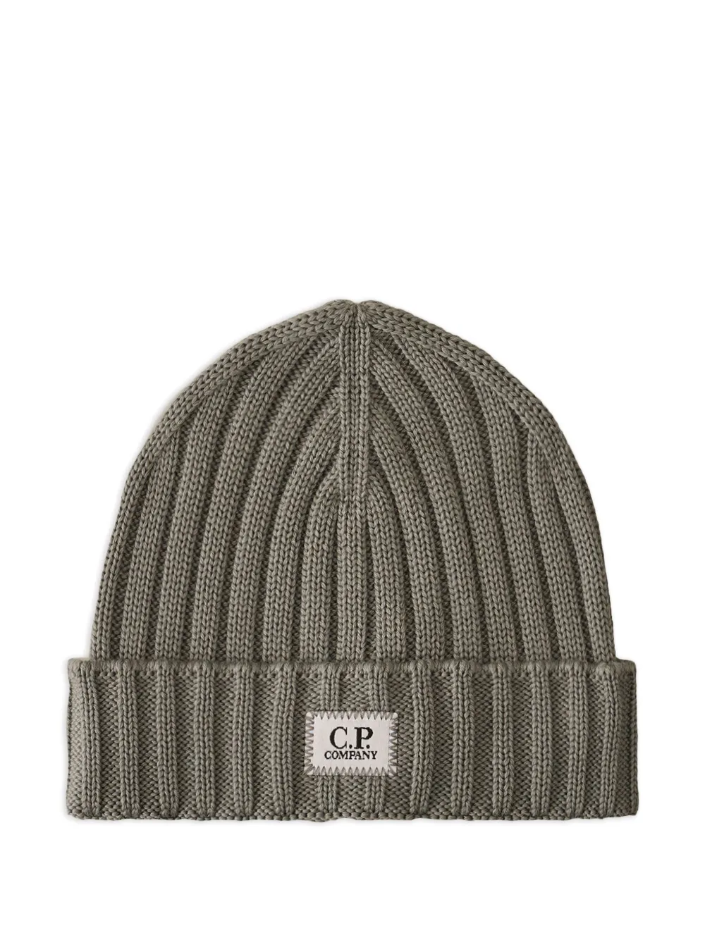 C.P. Company Geribbelde wollen muts Grijs